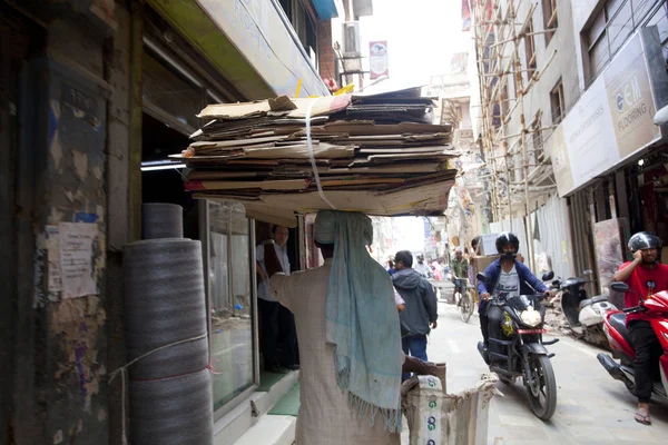 Kathmandu Nepál Července 2018 Ulice Čtvrti Thamel Kathmandu Thamel Turistická — Stock fotografie