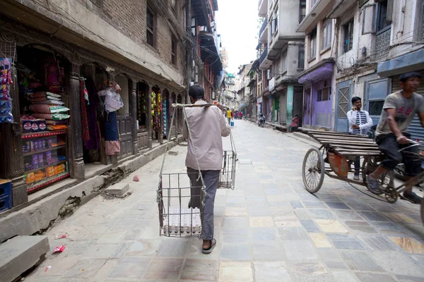 Kathmandu Nepal July 2018 Street Thamel District Kathmandu Thamel Tourist — Stock Photo, Image