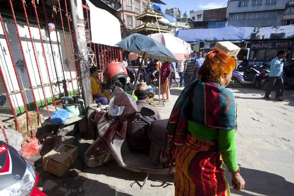 Kathmandu Nepal Luglio 2018 Street Nel Distretto Thamel Kathmandu Thamel — Foto Stock
