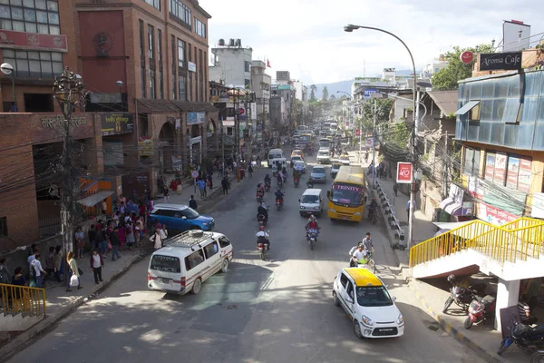 Kathmandu Nepal Lipca 2018 Street Dzielnicy Thamel Katmandu Thamel Turystycznej — Zdjęcie stockowe