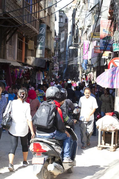 Kathmandu Nepal Juli 2018 Street Stadsdelen Thamel Kathmandu Thamel Ett — Stockfoto