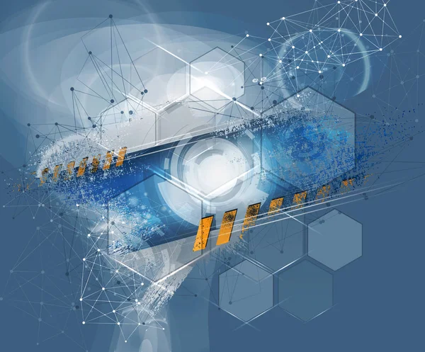 Contexto Conceito Tecnologia Abstrata Ilustração Vetorial — Vetor de Stock