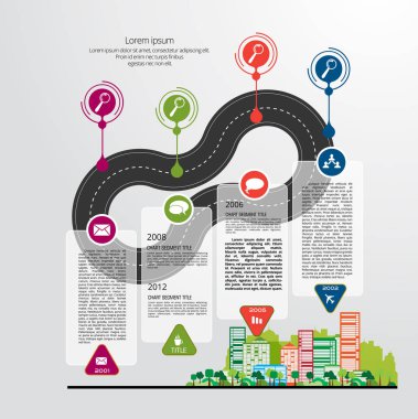 İş Infographic düzeni, vektör çizim 