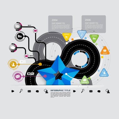 İş Infographic düzeni, vektör çizim 