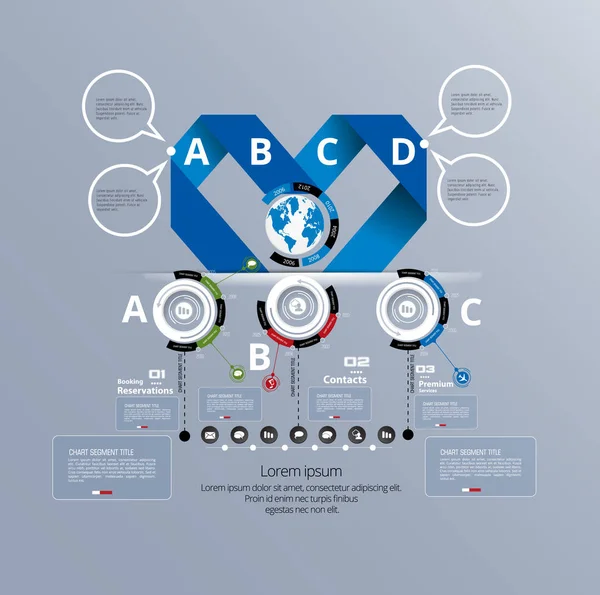 Concetto Infografico Illustrazione Vettoriale — Vettoriale Stock