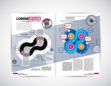İş dergi, broşür düzeni düzenlenebilir için kolay