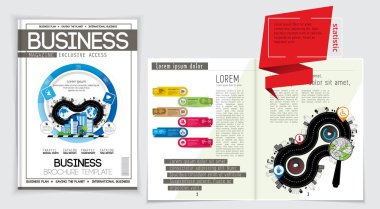 İş dergi, broşür düzeni düzenlenebilir için kolay