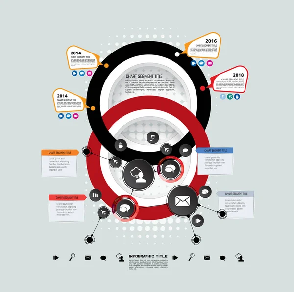 Layout Infográfico Negócios Ilustração Vetorial — Vetor de Stock