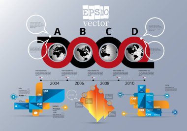 İş Infographic düzeni, vektör çizim 
