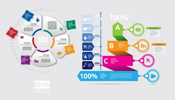 Kleurrijke Presentatie Ontwerpsjablonen Vector Achtergrond — Stockvector