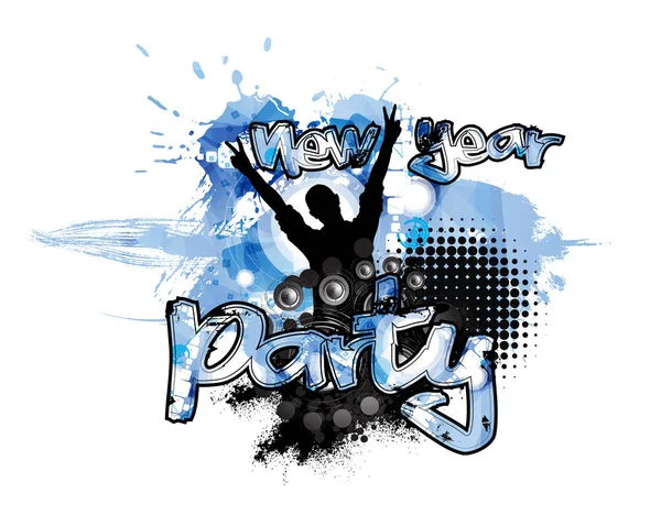 Disco Party Feest Poster Vectorillustratie — Stockvector
