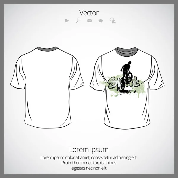 Plantilla Camiseta Ilustración Vectorial — Vector de stock