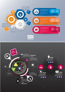 Renkli sunum şablonu tasarlayabilirsiniz. Vektör arka plan.