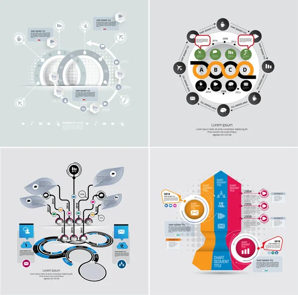 Diseña Plantillas Presentación Coloridas Fondo Vectorial — Archivo Imágenes Vectoriales