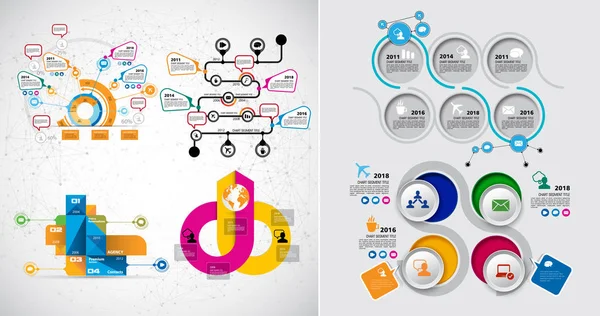 业务信息布局 矢量插图 — 图库矢量图片