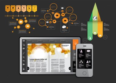 Infographic kavramı, vektör çizim 