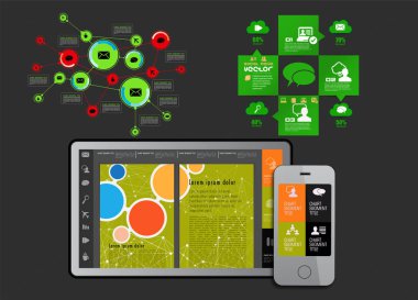Infographic kavramı, vektör çizim 