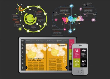 Infographic kavramı, vektör çizim 