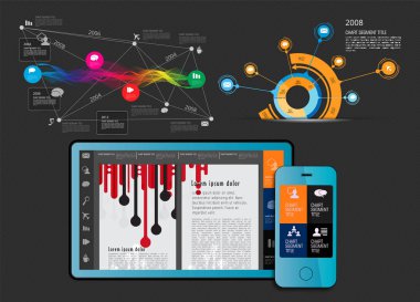 Infographic kavramı, vektör çizim 