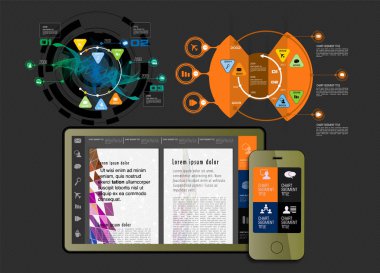 Infographic kavramı, vektör çizim 