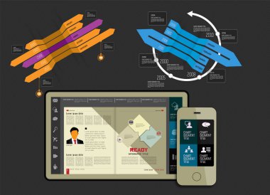 Infographic kavramı, vektör çizim 