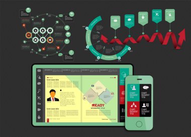 Infographic kavramı, vektör çizim 