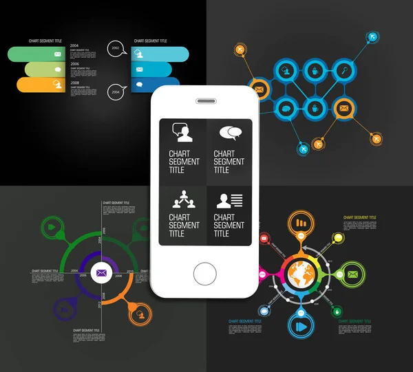 Infographics Sablonok Vektoros Illusztráció — Stock Vector
