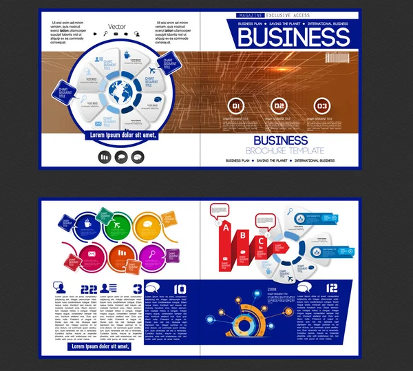 Business Magazine Layout Vector — Stock Vector