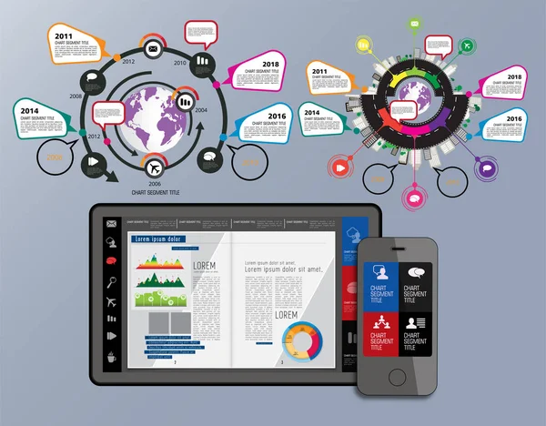 Concepto Infográfico Ilustración Vectorial — Vector de stock