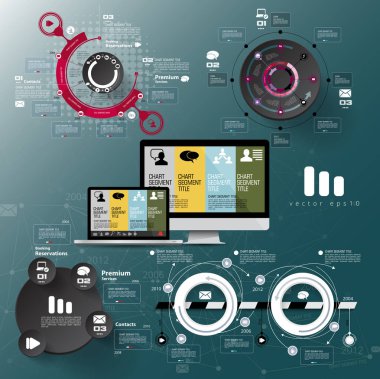 soyut infographics şablonu. vektör çizim.