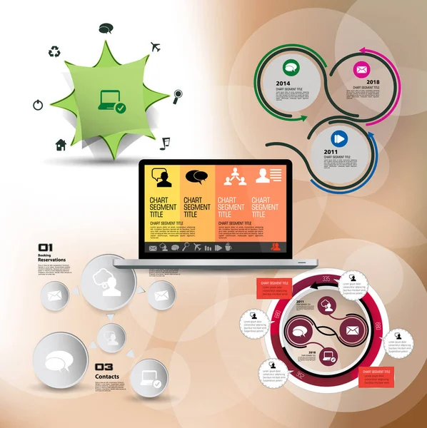 Infografische Vectorelementen Voor Zakelijke Illustratie — Stockvector