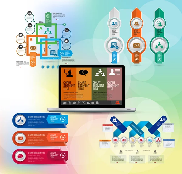 Infografikus Vektorelemek Üzleti Szemléltetéshez — Stock Vector