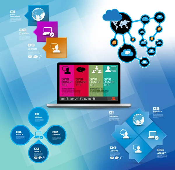 Elementos Vetoriais Infográficos Para Ilustração Negócios — Vetor de Stock