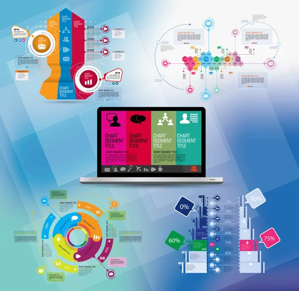 Elementos Vectoriales Infográficos Para Ilustración Empresarial — Archivo Imágenes Vectoriales