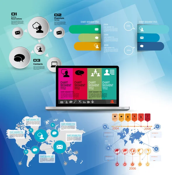 Elementos Vectoriales Infográficos Para Ilustración Empresarial — Archivo Imágenes Vectoriales