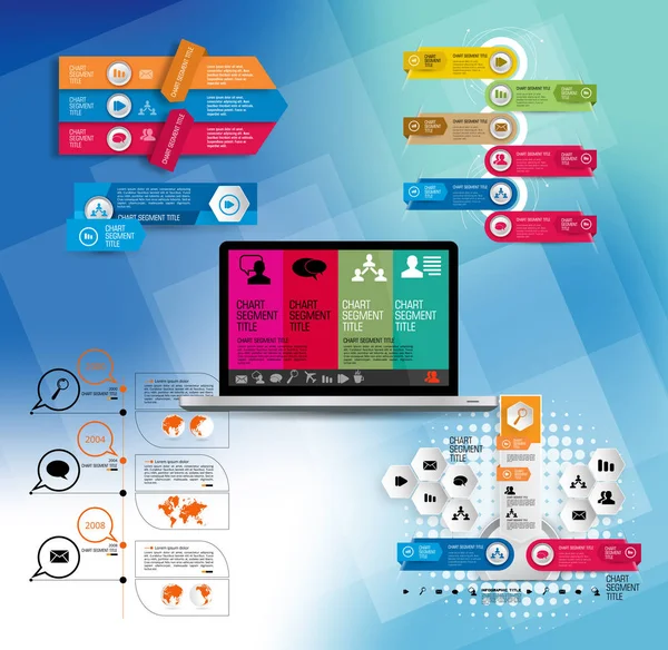 Infografische Vectorelementen Voor Zakelijke Illustratie — Stockvector