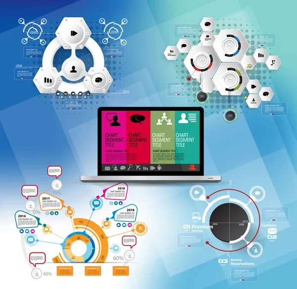 Elementos Vectoriales Infográficos Para Ilustración Empresarial — Archivo Imágenes Vectoriales