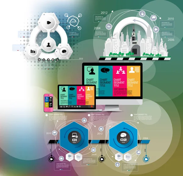 Elementos Vectoriales Infográficos Para Ilustración Empresarial — Archivo Imágenes Vectoriales