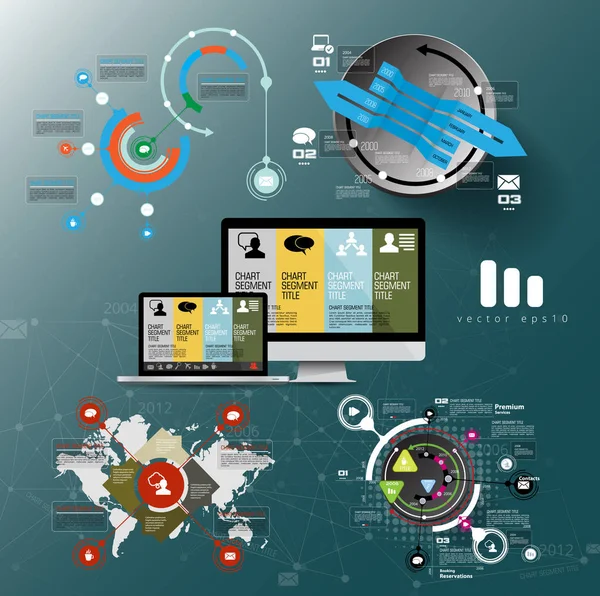 Αφηρημένη Infographics Πρότυπο Εικονογράφηση Φορέας — Διανυσματικό Αρχείο