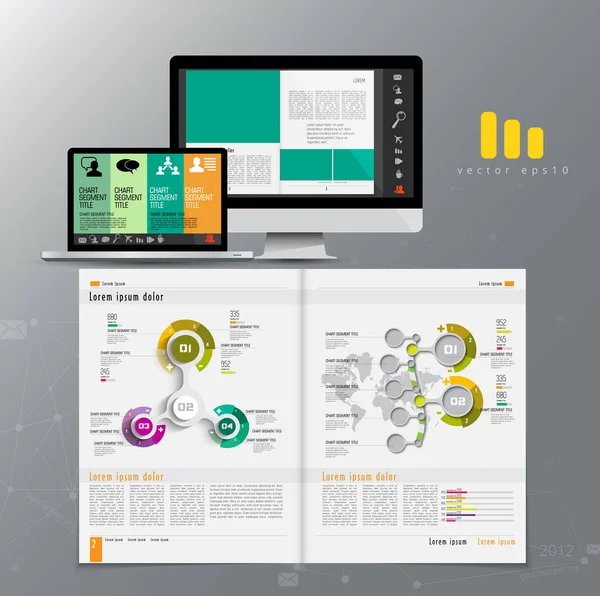 Corporate Boekje Presentatie Sjablonen Makkelijk Voor Gebruik Flyer Vector — Stockvector