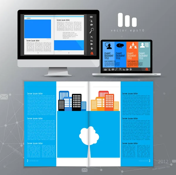 Corporate Boekje Presentatie Sjablonen Makkelijk Voor Gebruik Flyer Vector — Stockvector