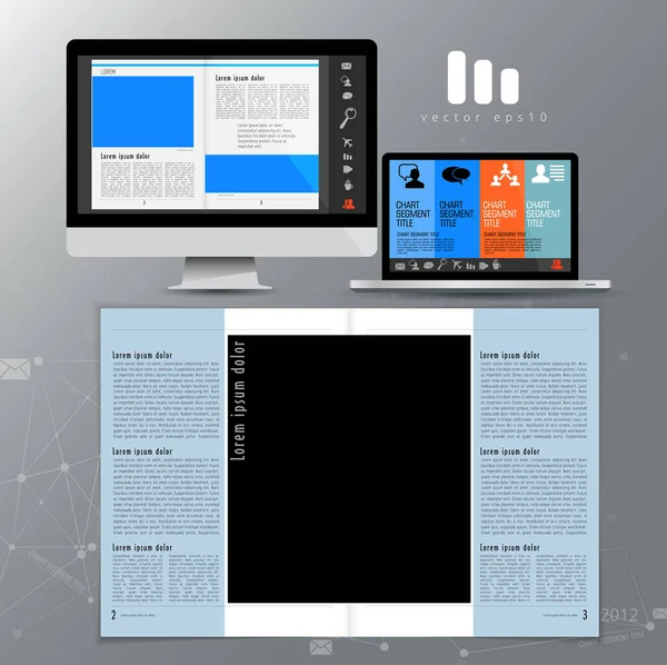 Corporate Boekje Presentatie Sjablonen Makkelijk Voor Gebruik Flyer Vector — Stockvector