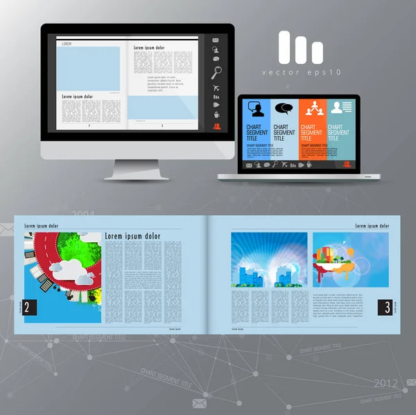 Corporate Boekje Presentatie Sjablonen Makkelijk Voor Gebruik Flyer Vector — Stockvector