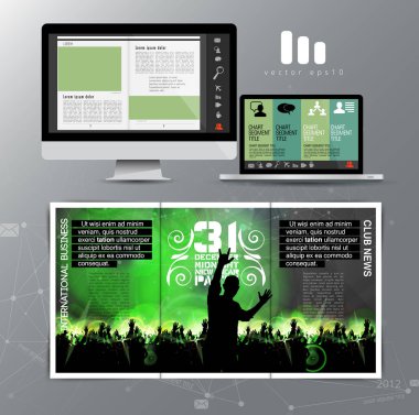 Kurumsal kitapçık veya sunu şablonları. El ilanı, kullanmak için kolay vektör.
