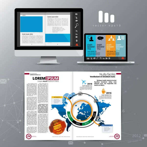 Corporate Boekje Presentatie Sjablonen Makkelijk Voor Gebruik Flyer Vector — Stockvector