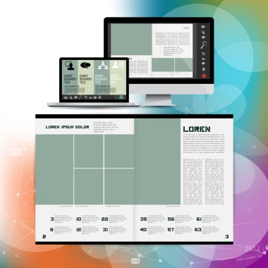 Kurumsal kitapçık veya sunu şablonları. El ilanı, kullanmak için kolay vektör.