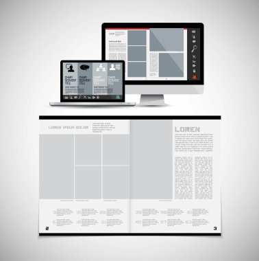 İş dergi, broşür düzeni düzenlenebilir için kolay