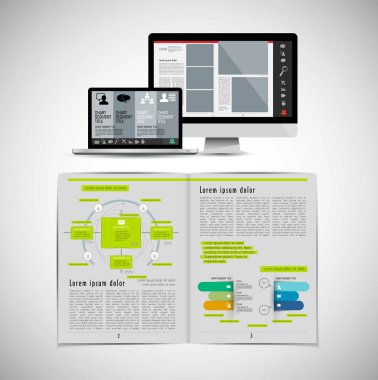 İş dergi, broşür düzeni düzenlenebilir için kolay