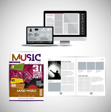 İş dergi, broşür düzeni düzenlenebilir için kolay