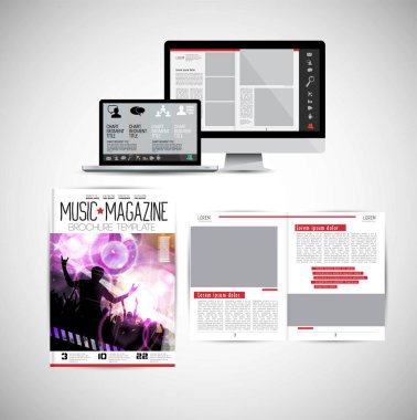 İş dergi, broşür düzeni düzenlenebilir için kolay